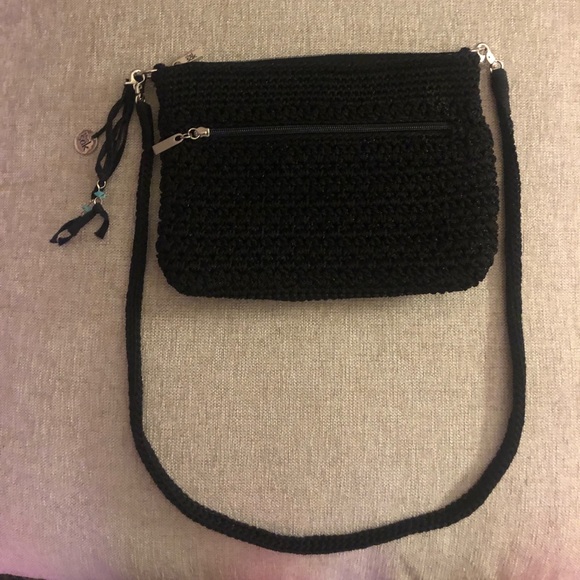 The Sak Black Tassel Crochet Crossbody - Picture 1 of 3